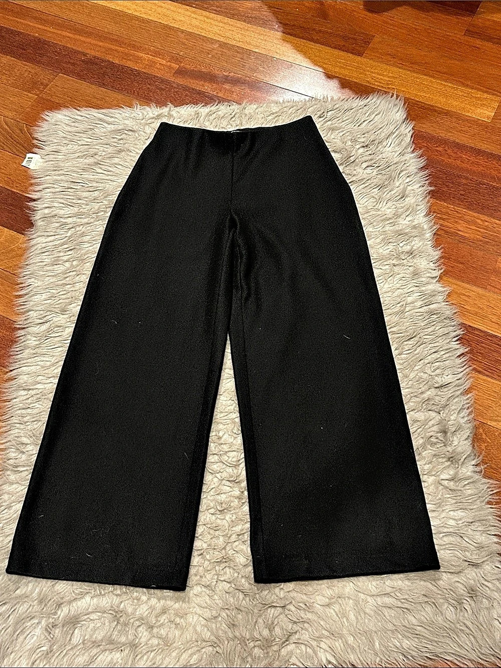 Eileen Fisher Wool Black Wide-Leg Pant Size PS